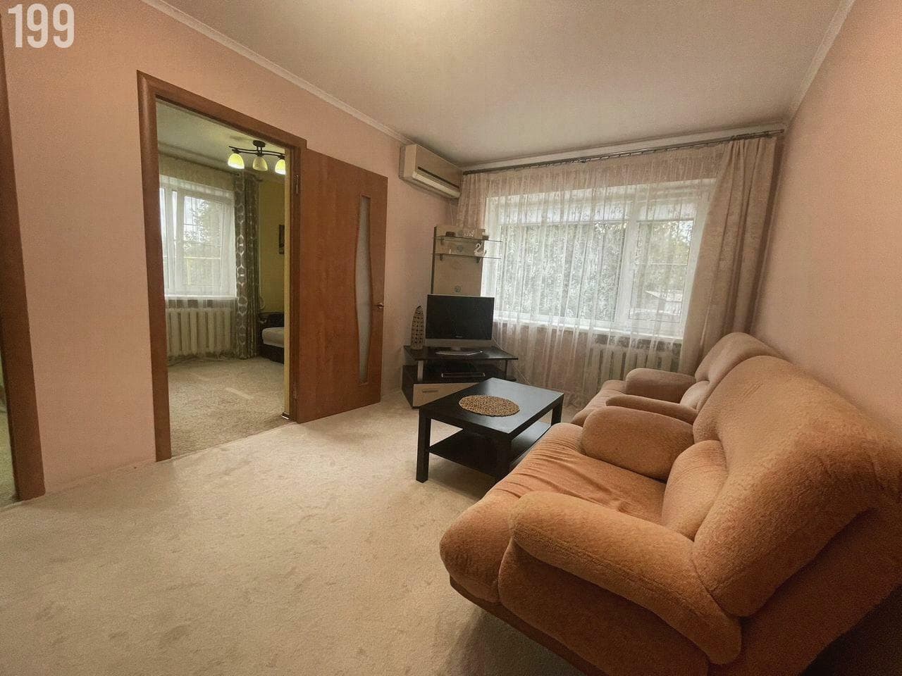 3-к квартира, 42,4 м², 1/2 эт.